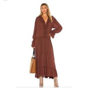 Free People Brown Maxi Dress